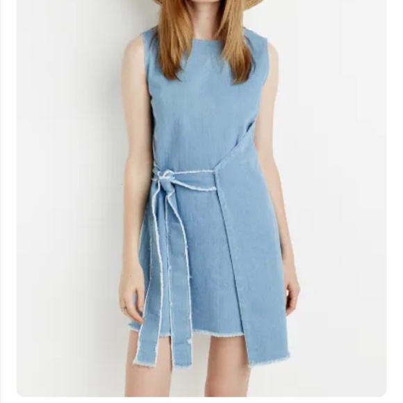 Pixie Market Denim Wrap Dress - Picture 1 of 5